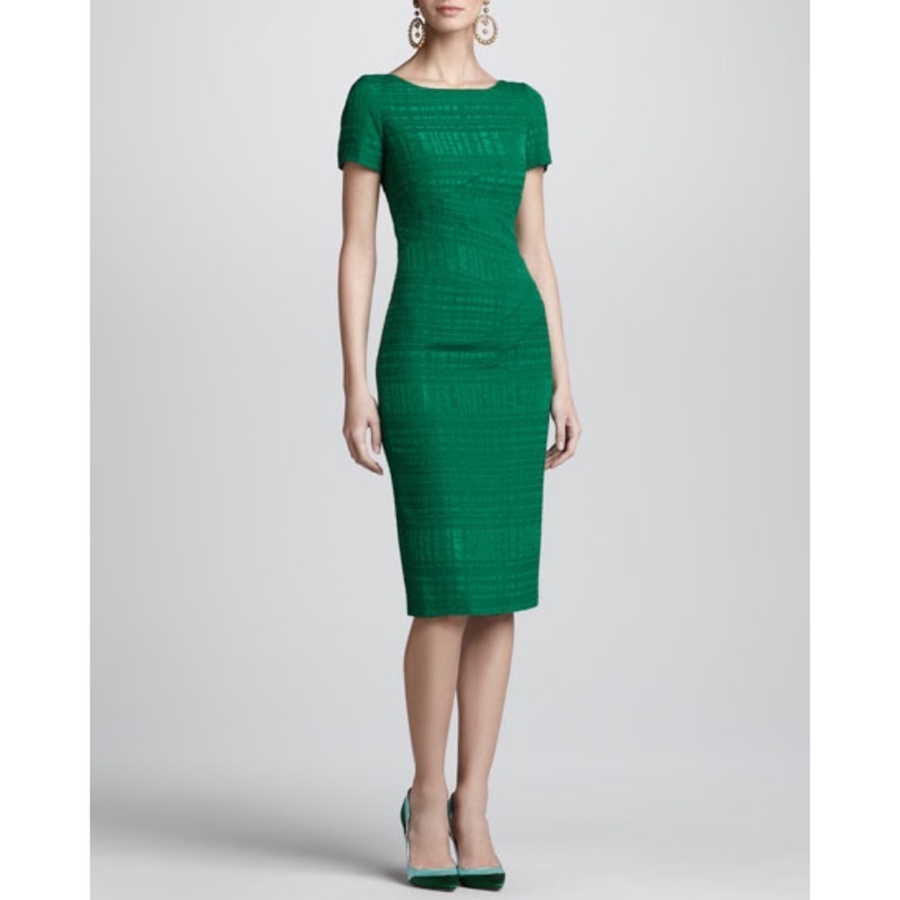 NWT Oscar de La Renta Ivy Sheath Bateau Neck Dress
